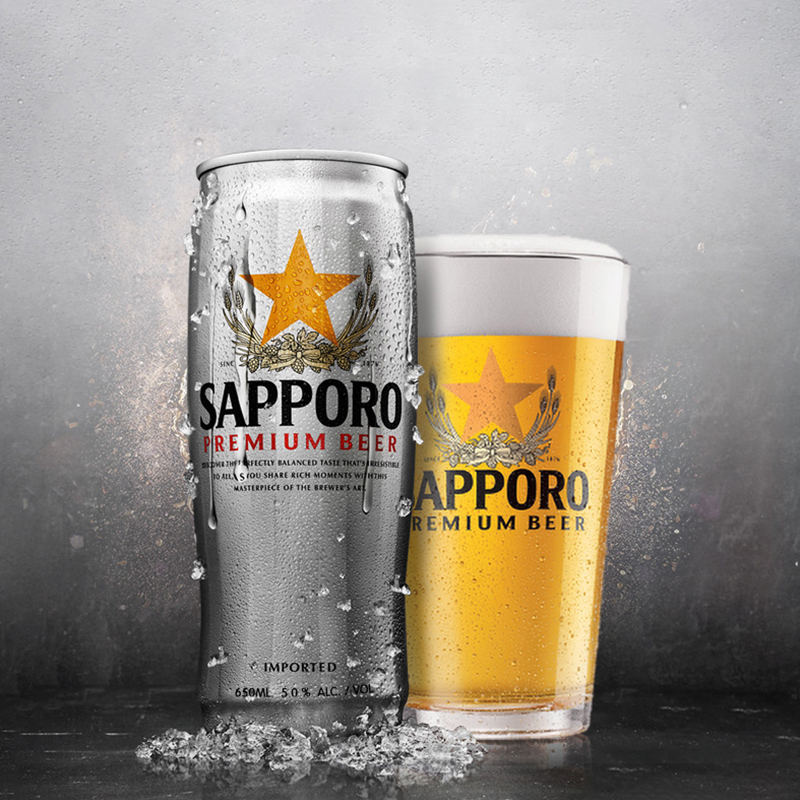 Sapporo 三宝乐 进口札幌啤酒 拉格啤酒精酿啤酒650ML*12罐装整箱