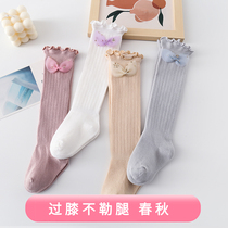 Children Socks Spring Autumn Slim pure cotton girl Sox newborn baby over kneecap stockings Socks Not Legged Baby High Silo Socks