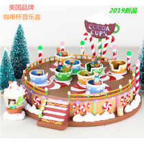 American LEMAX playground series coffee cup music box Sand table decoration girl girlfriend childrens birthday gift