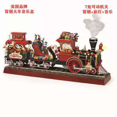 American Mr Christmas small train Resin Music Box Music Box Girl girlfriend Children's birthday gift