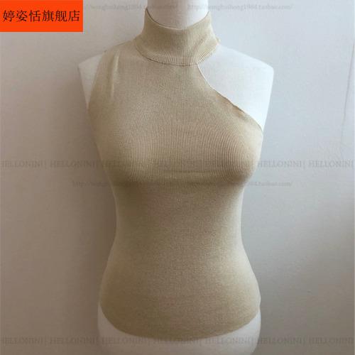 . Treo cổ sling vest mùa hè nữ mặc Hàn Quốc phiên bản cơ thể chic đáy đan thoải mái off-the-vai tay đầu