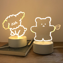 Small night light table lamp beds headlights bedroom teenage girl romantic cozy atmosphere sleep soft light small light gift idea