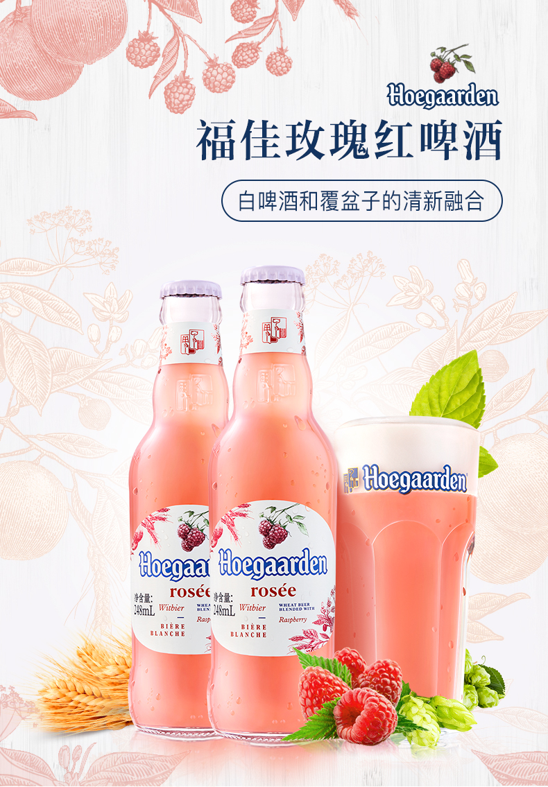 临期好价 福佳 白啤+瑰红啤酒组合装 共16瓶 图4