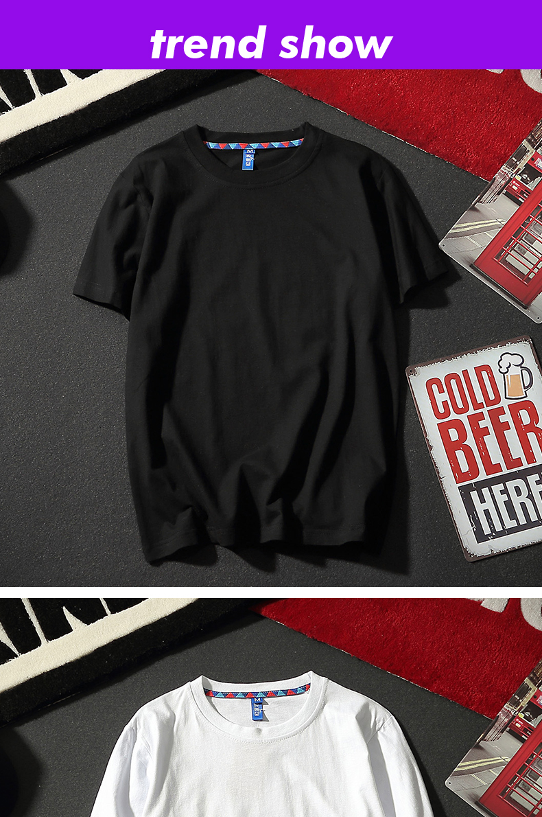 Mùa hè tươi tắn phiên bản Hàn Quốc của retro cotton tay ngắn nam đường phố vài cặp đôi tay áo hoang dã sinh viên Áo thun nam Hàn Quốc