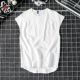 Hồng Kông phong cách hip hop cotton không tay retro vest vest nam giản dị màu rắn chạm đáy áo sơ mi Harajuku bf lỏng mỏng vest - Áo vest cotton