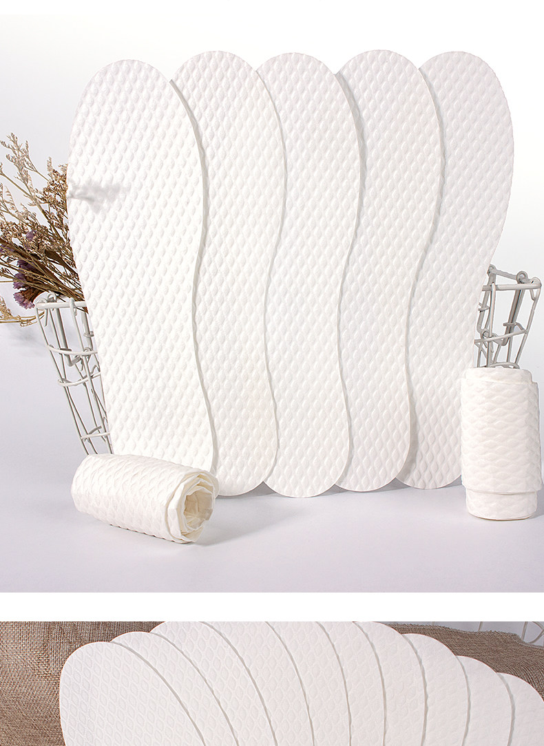 夏季光脚50双一次性鞋垫单鞋木浆吸汗防臭透气男女防汗高跟鞋详情11