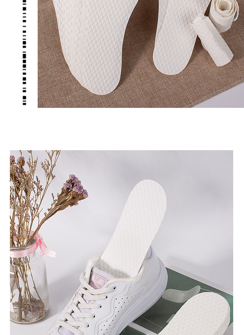 夏季光脚50双一次性鞋垫单鞋木浆吸汗防臭透气男女防汗高跟鞋详情13