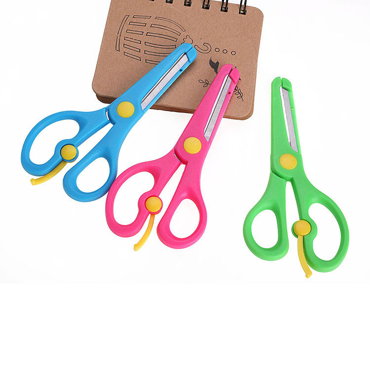 Children's safety scissors DIY handmade art stationery Child protection function small scissors Kindergarten paper-cut scissors