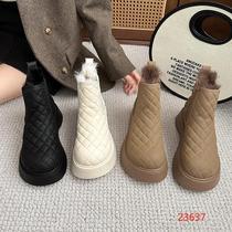 New autumn and winter plush fur short boots 23637