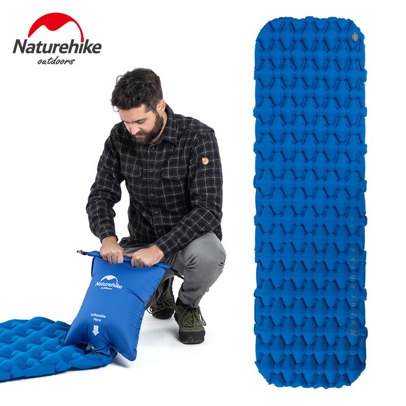 NH Norwegian Super Light Inflatable Mattress Outdoor Tent Sleeping Cushion Portable Camping Widening Single Double Thickening Anti-Tide Cushion