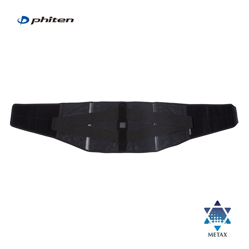 Phiten Fateng Japanese original thin waist support elastic compression adjustable black disc support belt