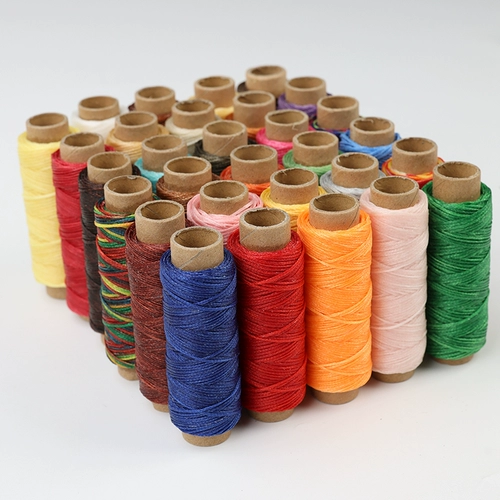 150D плоская восковая нить 50 метров кожаная нить из коровьей кожи, толстая нить для ручного шитья, нить для ручного шитья, нить для плетения своими руками, нить для ремонта обуви, нить