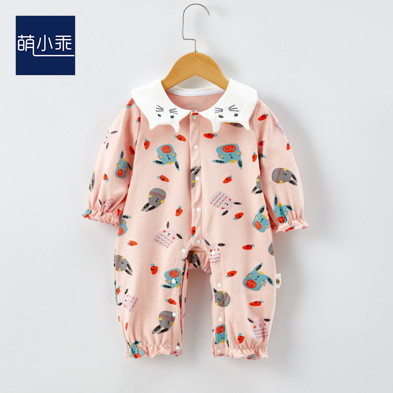Baby one-piece clothes woman baby spring clothes 3 months newborns 6 out of clothes for spring and autumn baby climbing and overalls