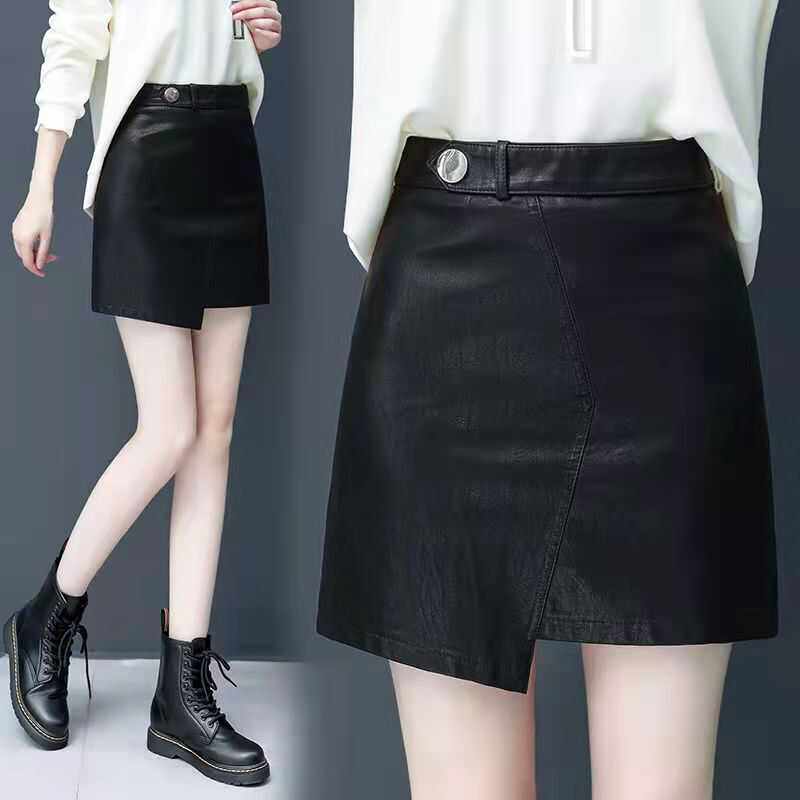 清仓特价福利皮裙女2024新款春秋季时尚皮短裙高腰显瘦包臀半身裙