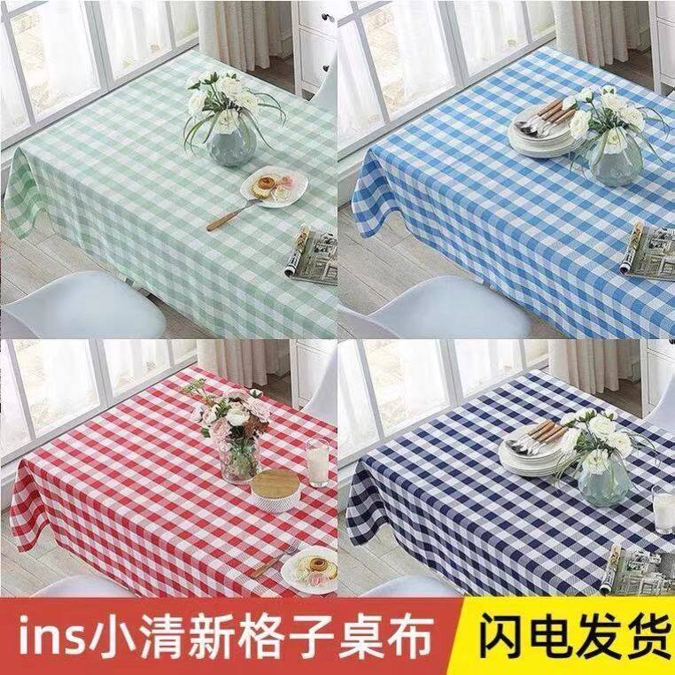 Disposable table mat plastic thickened tablecloth hotel restaurant Home round table rectangular plaid table tablecloth picnic mat