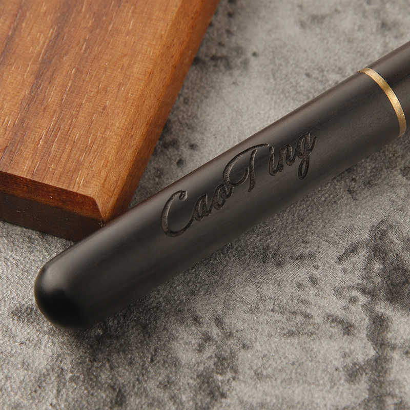 High-end Conference Gift Signature Pen Black Sandalwood Lettering Custom Send Teacher Male Friend Sheng Business Birthday Present