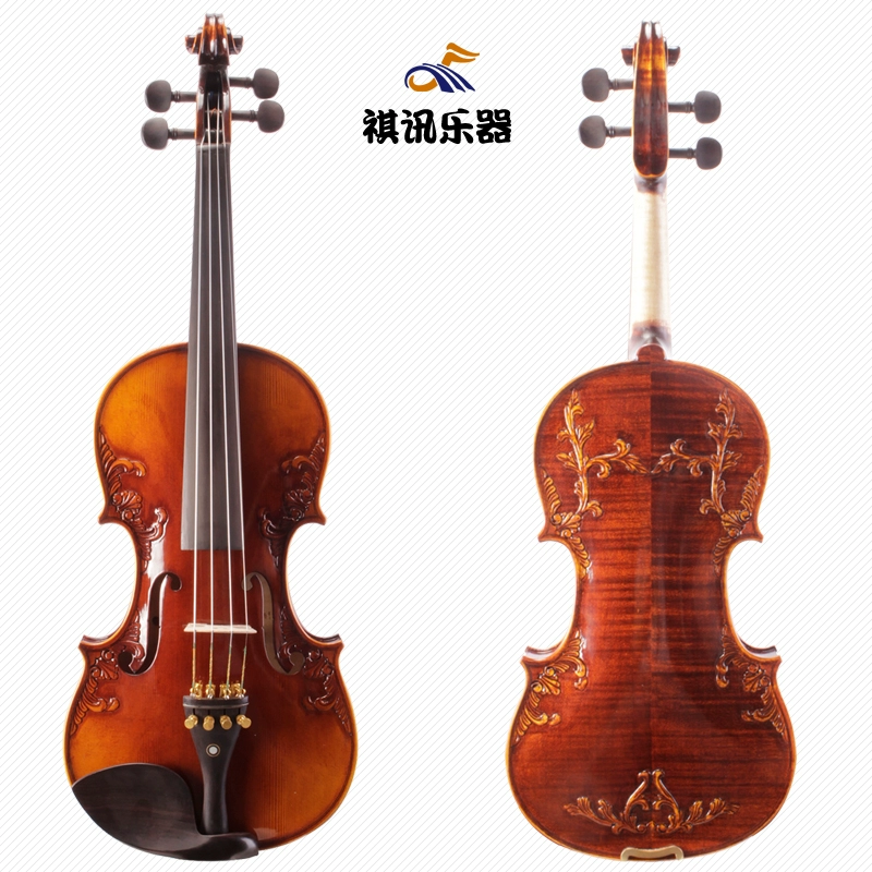 Qi Xun handmade rắn gỗ chạm khắc violin trẻ em mới bắt đầu kiểm tra người lớn lớp chuyên nghiệp nhạc cụ cao cấp - Nhạc cụ phương Tây