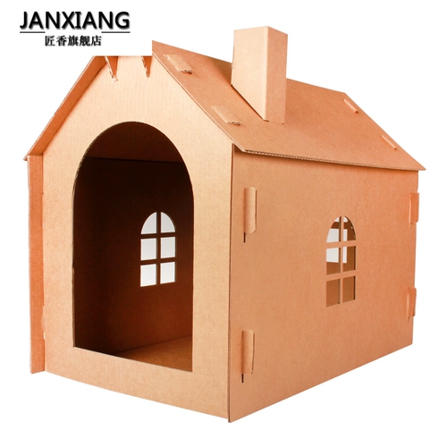 Домик, игрушка, коробка, домашний питомец, кот, «сделай сам»