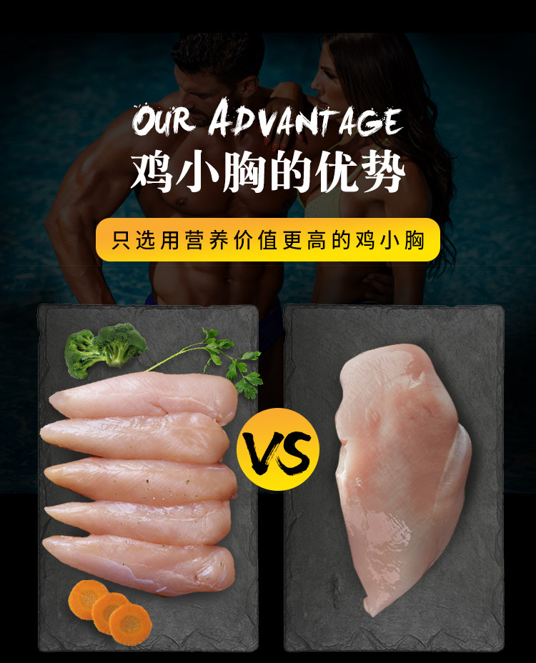 中日合资企业供应商 健身即食鸡胸肉 100g*8袋 图4