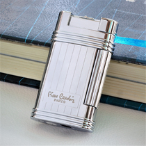 Pilkadan high-grade inflatable side pulley oblique fire pipe lighter metal bright flame creative personality business gift