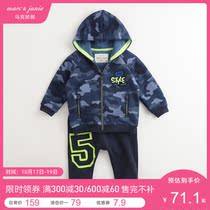 (Clearance) Mark Jenny boys and girls autumn sports two-piece baby sweater trousers set 82599