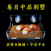 Three Lakes cichlid clam mid-level shelter platform villa expansion to increase vulnerable fish habitat acrylic production