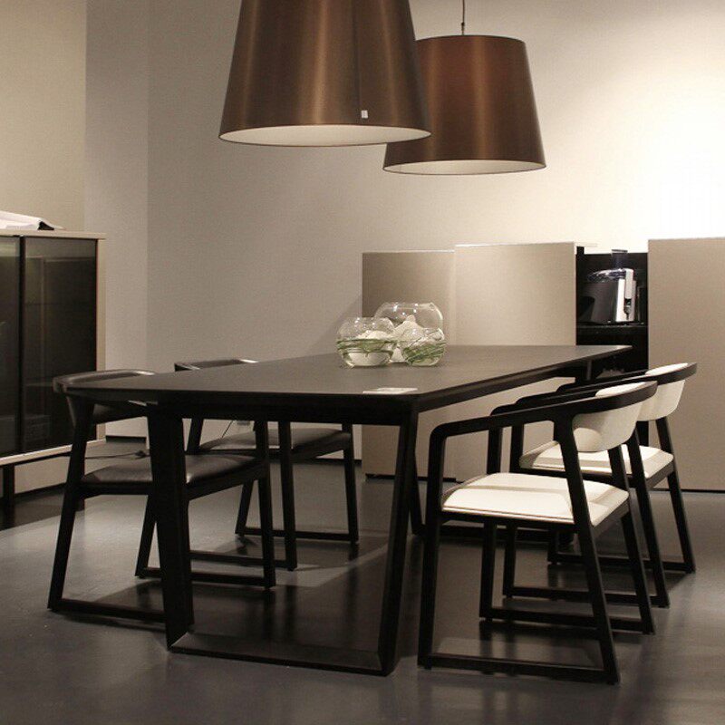 Nordic solid wood table modern minimalist dining table and chairs combined rectangular desk conference table designer furniture