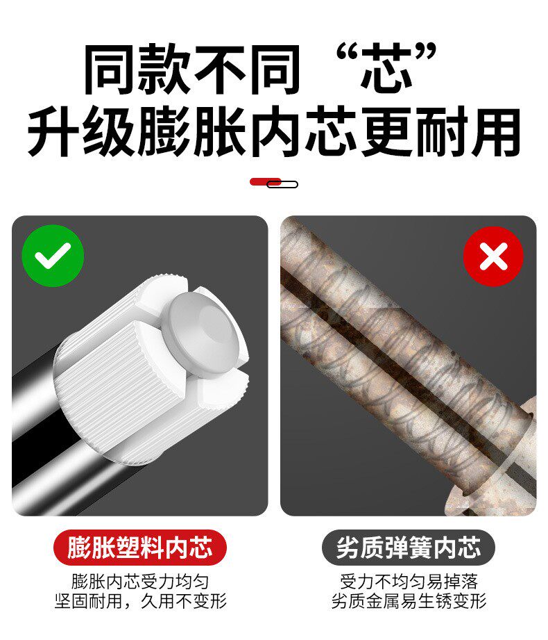 Карниз для штор 加厚伸缩杆不锈钢免打孔杆窗帘杆飘窗小窗浴室卫生间多功能挂杆