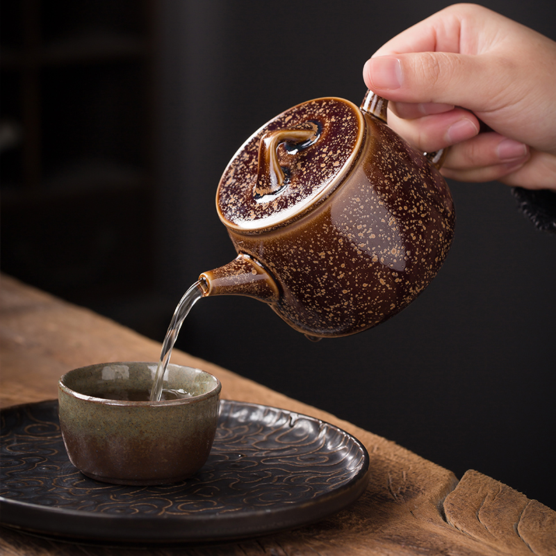 The Master artisan fairy Chen Weichun golden marble single pot of ceramic teapot household pure manual kung fu tea tea