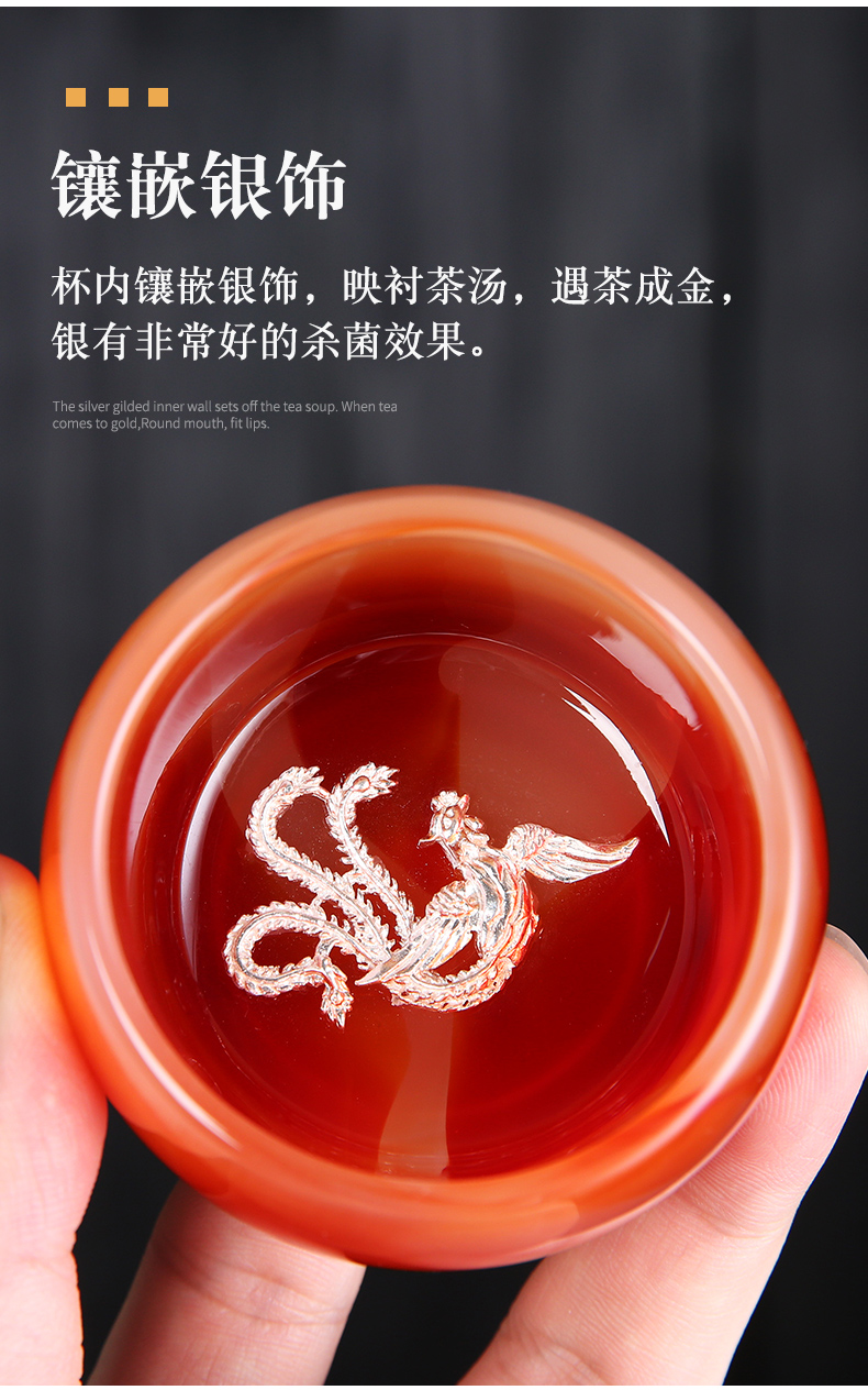 Artisan fairy silver agate jade porcelain cup upset coloured glaze jade cup kung fu tea master cup sample tea cup