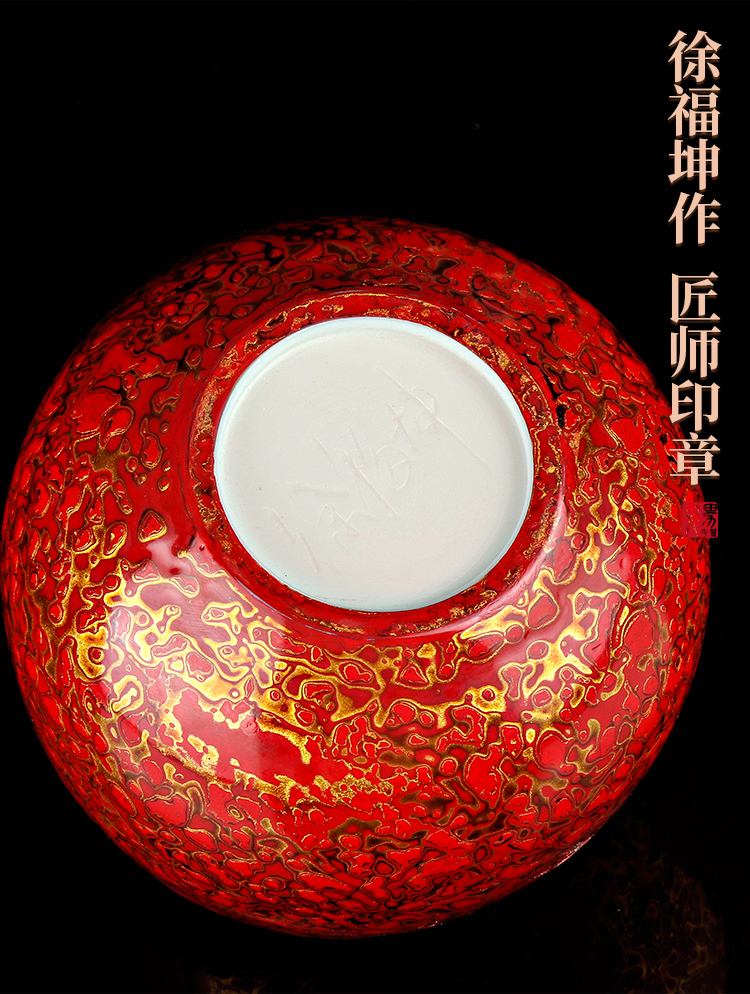 Artisan fairy Xu Fukun master Chinese lacquer picking cups of glass ceramics household pure manual kung fu tea masters cup