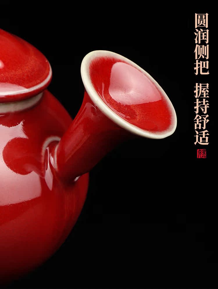 Artisan fairy Japanese tea side took pot of ceramic household pure manual kung fu tea set filter single pot of tea kettle