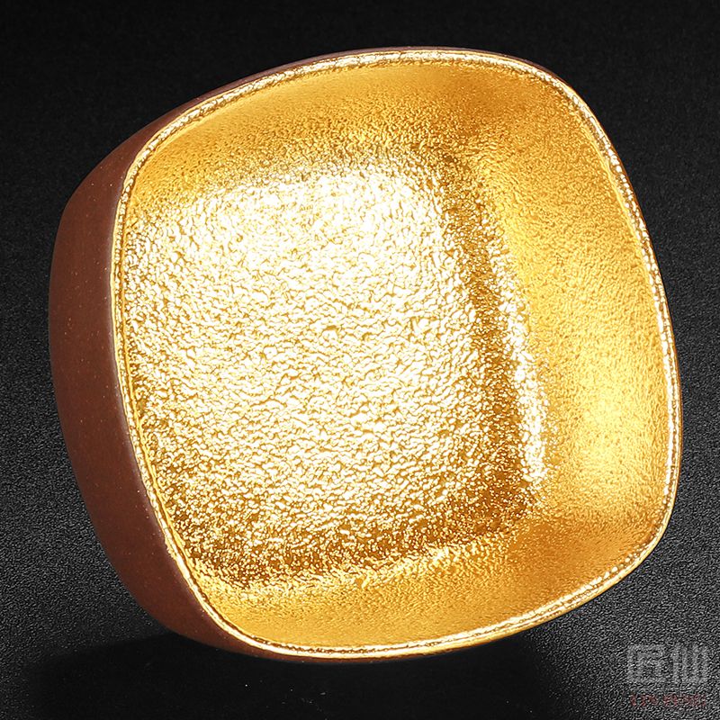 Artisan fairy gold purple sand cup master cup single CPU ceramic checking gift boxes large tea cup