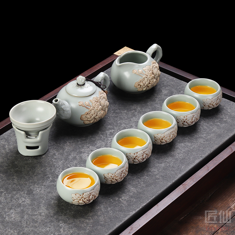 Artisan fairy relief your up ceramic teapot single pot home slicing can raise large belt filter your porcelain making tea