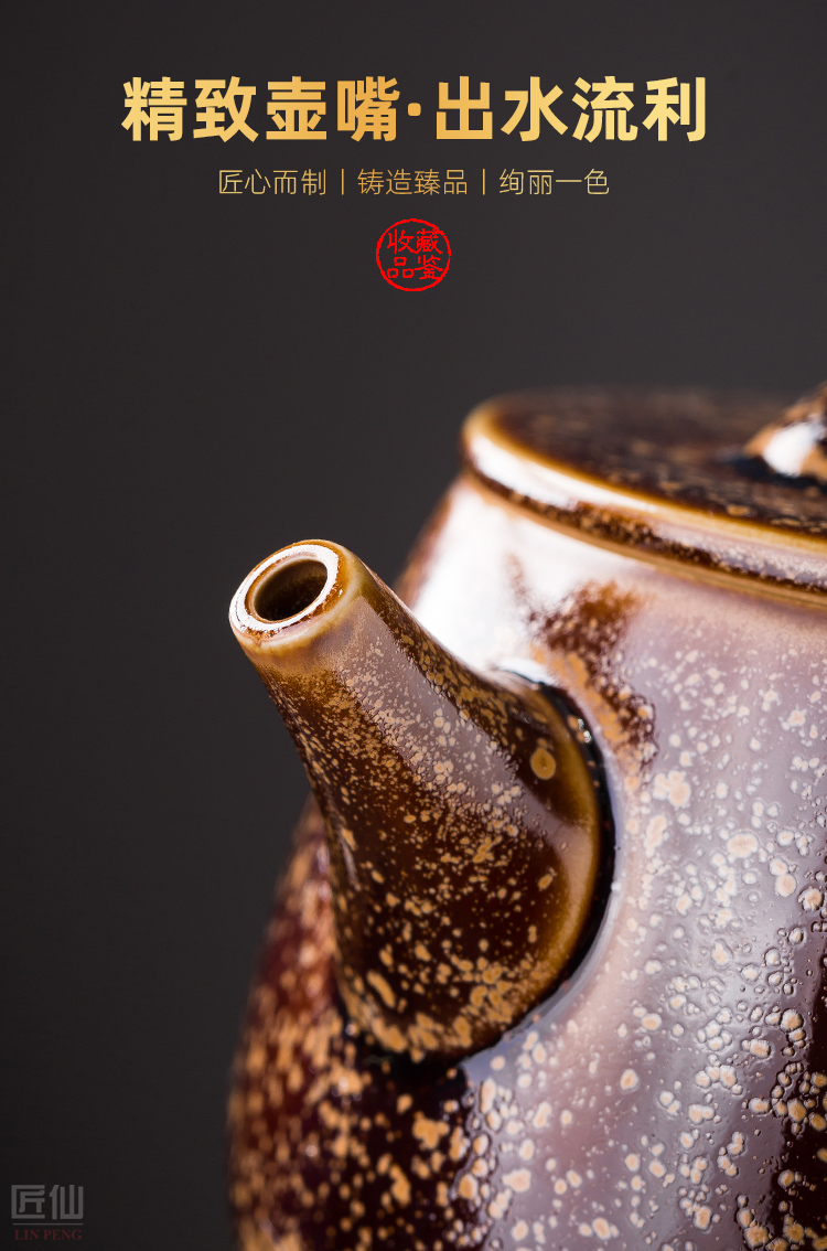 The Master artisan fairy Chen Weichun golden marble single pot of ceramic teapot household pure manual kung fu tea tea