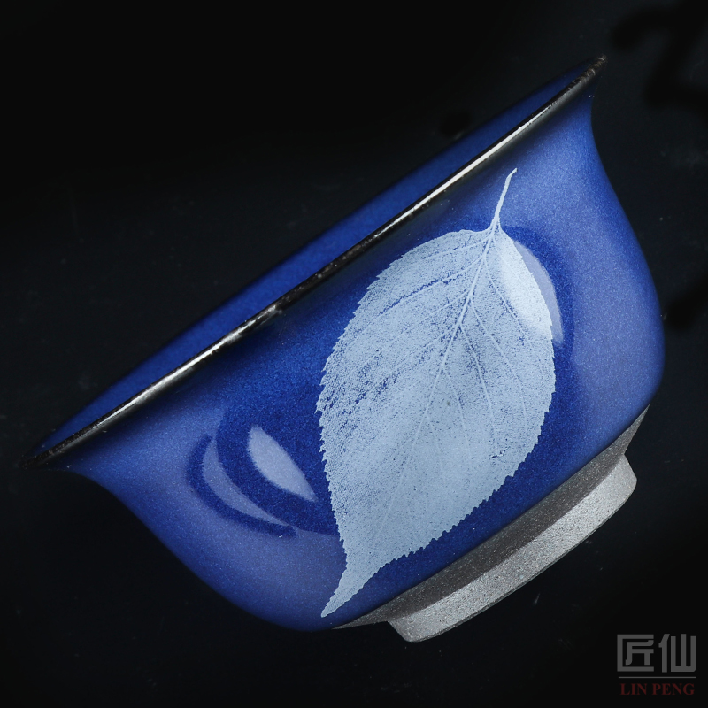 The Master artisan fairy Zeng Guangxu konoha lamp that only three tureen checking ceramic household large - sized kung fu tea tea bowl
