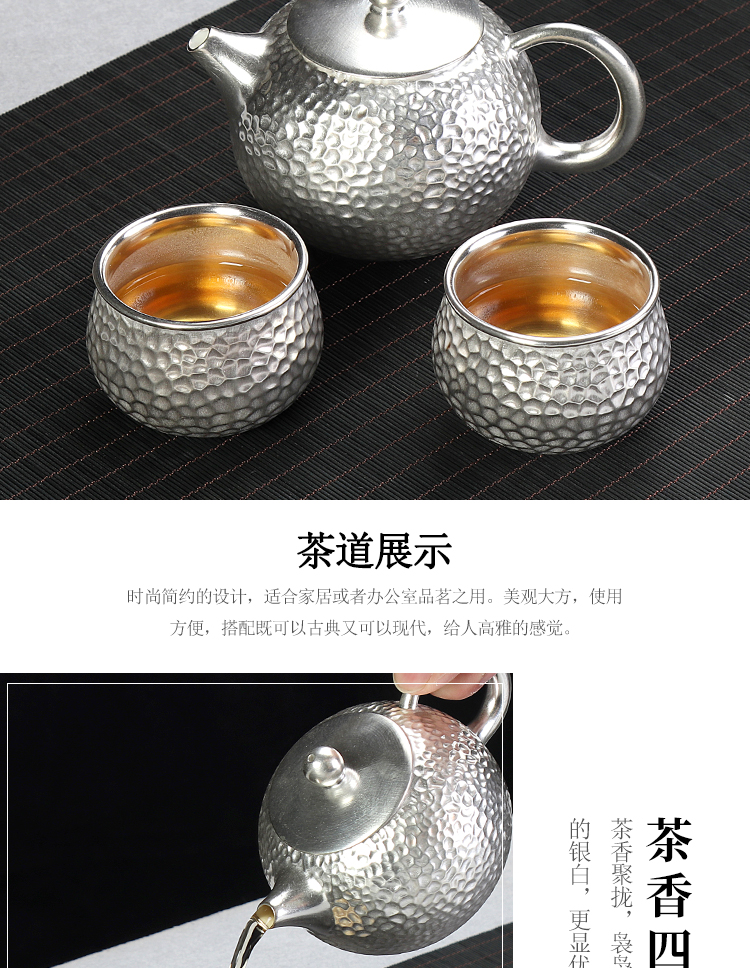 Artisan fairy tea tasted silver gilding ceramic cups, pure manual Japanese household kung fu tea cups master cup for cup