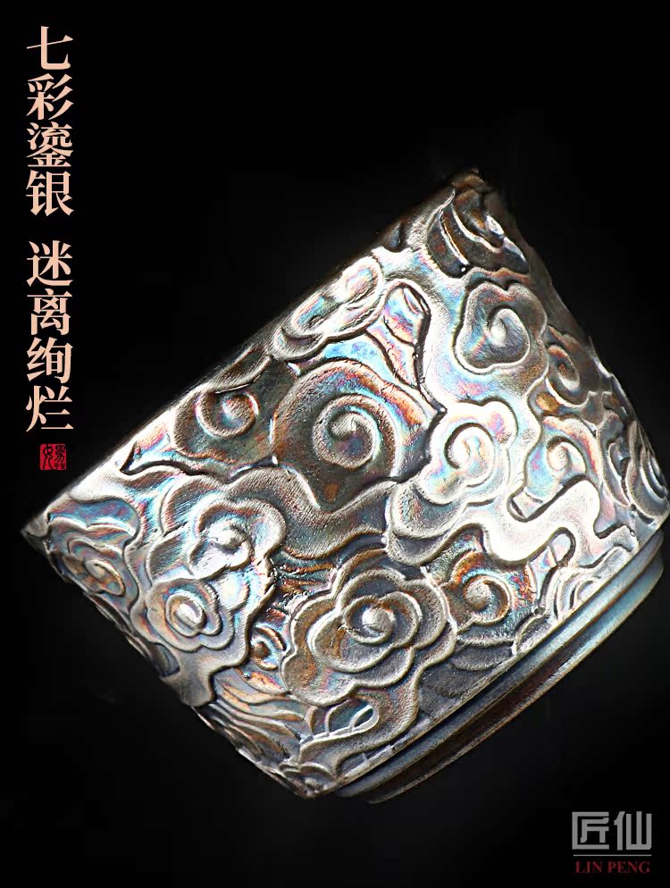 Artisan fairy antique silver mine loader master cup single CPU ceramic household pure manual individual cup kung fu tea sample tea cup