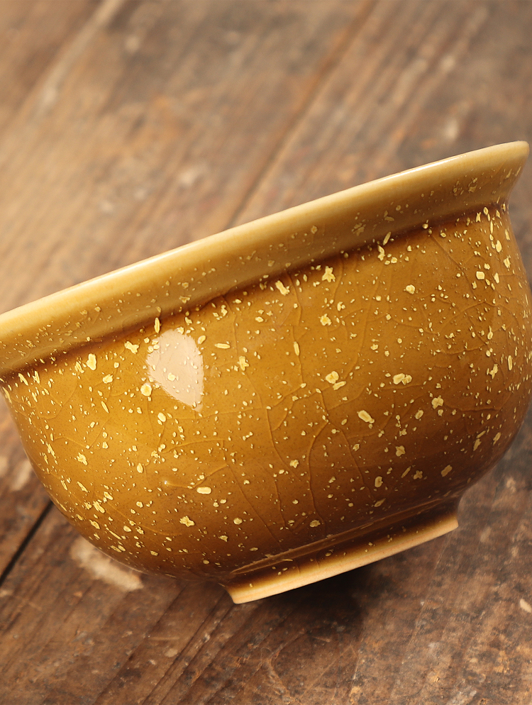 The Master artisan fairy Chen Weichun golden marble only three tureen ceramic checking kung fu tea tea cups