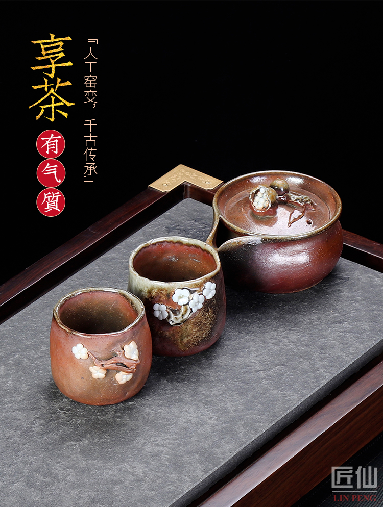 Artisan fairy hand embryo to burn pot of pure manual lid bowl of Aquarius kung fu tea tea, coarse pottery hand grasp pot