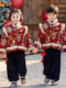 Boys' Hanfu and girls' New Year's Eve New Year's Eve New Year's Winter Thickened Children's Chinese Style Tang Suit One-Year-Old Dress Set