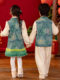 Children's Traditional Chinese Clothing, Autumn and Winter Fleece-Lined Chinese-Style Girls' Qipao Dress, New Chinese-Style Sibling Outfits, Tang Suit Performance Costumes