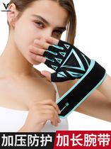 Good Andema gym gloves Mens and womens dumbbell equipment Horizontal bar exercise wrist training half-finger exercise equipment