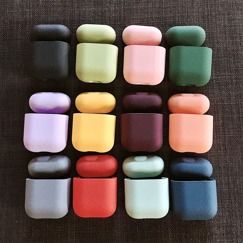 Матовый милый конфетный цветной твёрдый чехол для AirPods 1/2