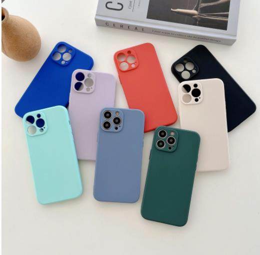 Compatible with Apple iPhone 17, 16, 16E, 15, 14, 13, 12, 11, Pro, Max, Plus, and Mini. Features a fine-aperture, frosted, solid-color silicone case with straight edges. - .