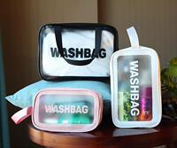 PU Travel Storage Bag Cosmetic Makeup Washbag Clear Handbag