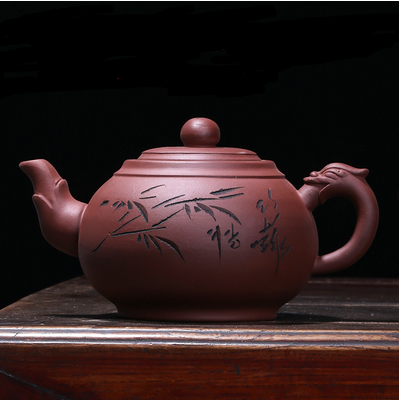 Yixing purple sand, 400-500 ml of purple clay kung fu large teapot other brand or 401 ml (containing) - 5