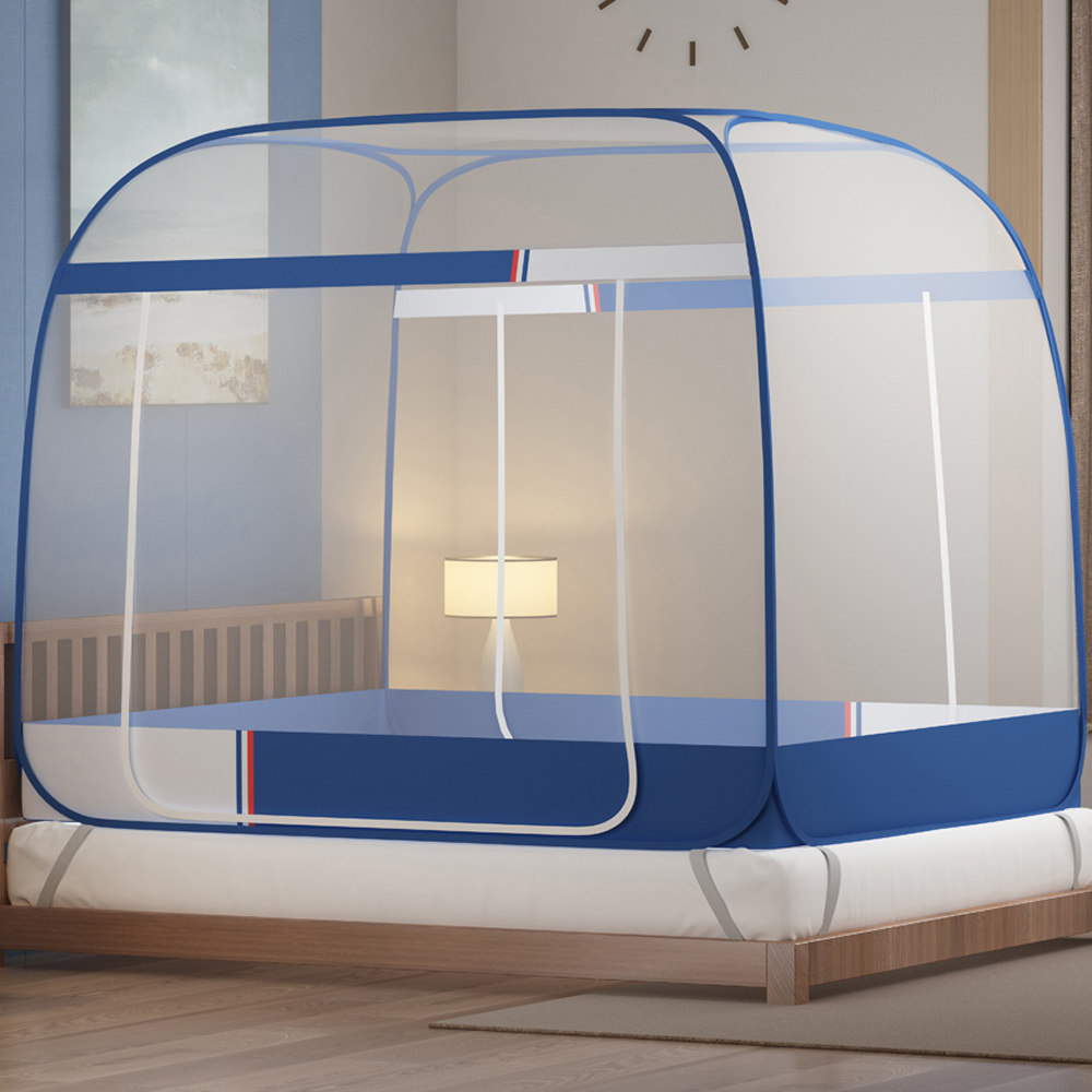 Mosquito net yurt household double door bottomless foldable installation-free 1 5 meters 1 2m1 8 anti-mosquito full surround