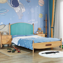 Full solid wood Childrens bed Boy creative minimalist modern small family Type 2021 new beech wood eco-friendly boy kid