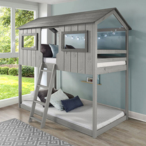 Creative Net Red Tree House Bed Solid Wood Children Bed Logs Up And Down Double Bed Customisation